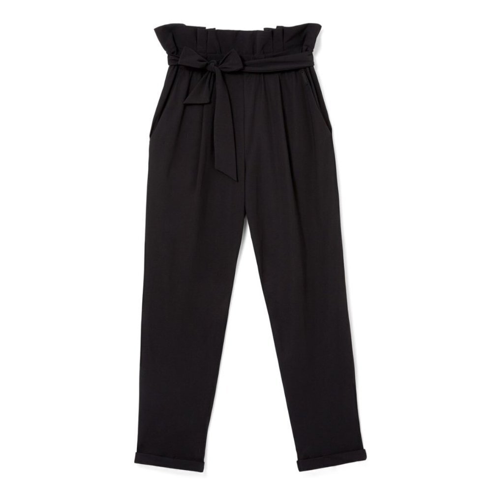 ONA by YOON CHUNG Paper Bag Stretch Pant Black - Picture 8 of 11